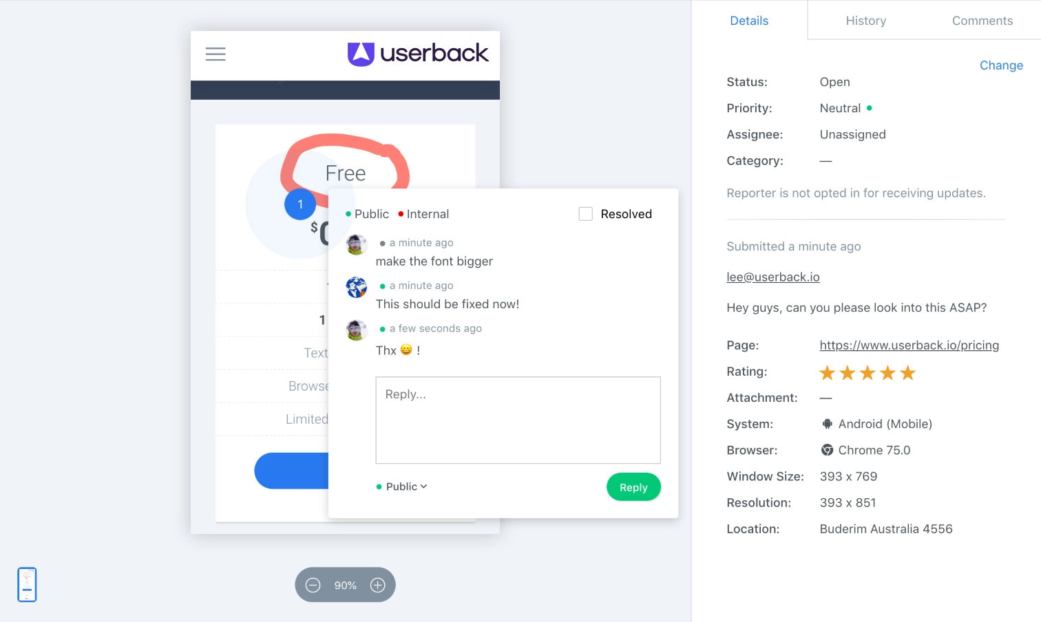 Userback