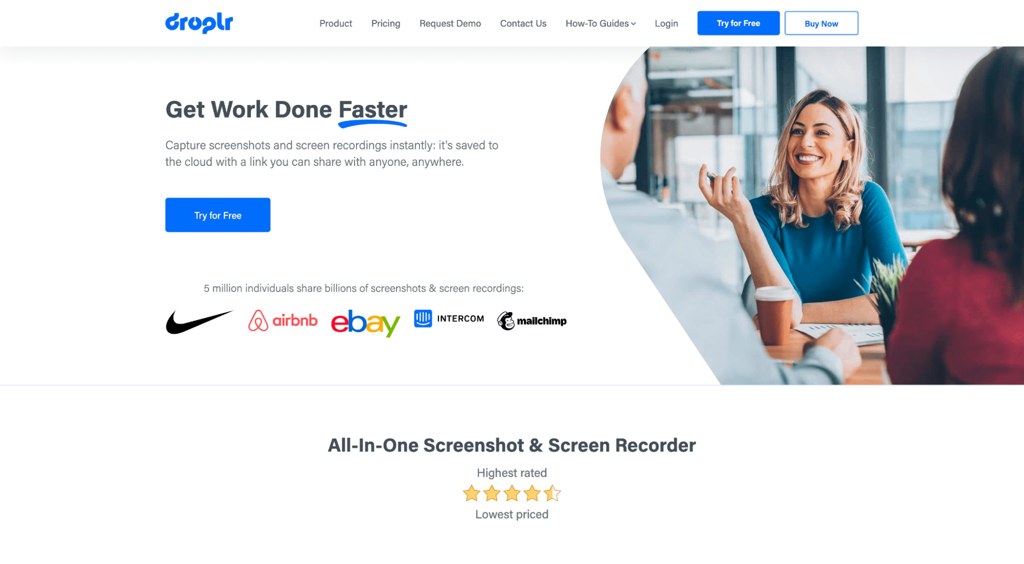 droplr homepage