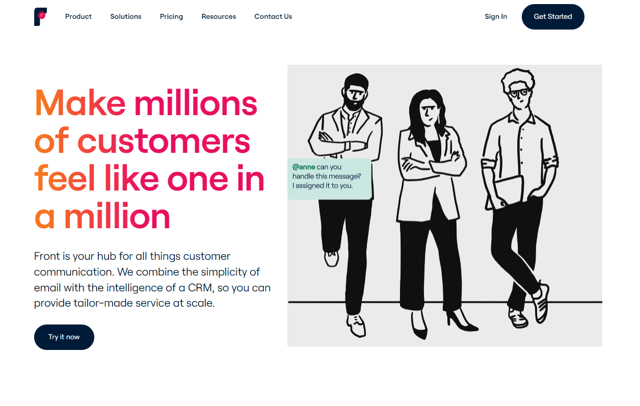 front homepage